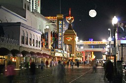 Boardwalk at night in Atlantic City, New Jersey