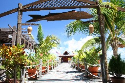 Tropical beach resort paradise
