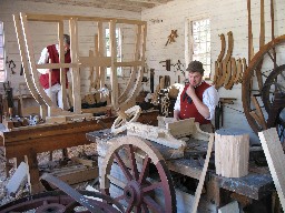 Carriage Maker in Historic Colonial Williamsburg, Virginia